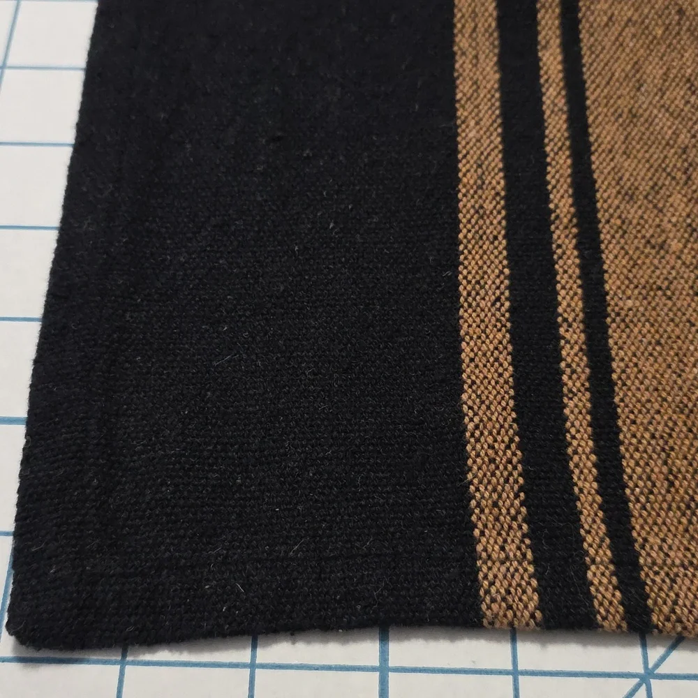 Black and Tan Table Runner, 14x28, Gently Preloved‎